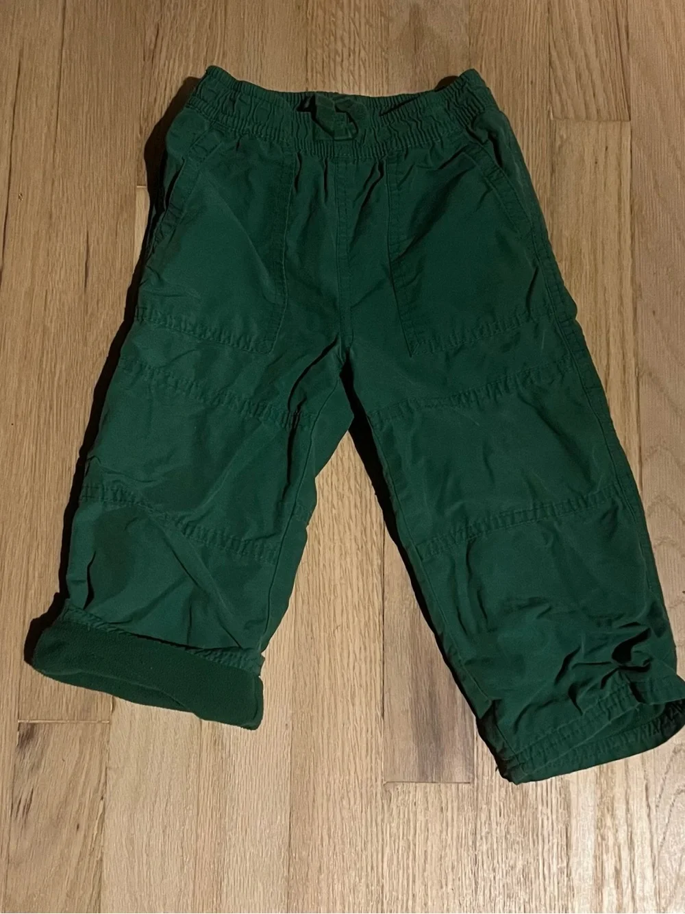 Gymboree green fleece lined pants 18-24 mths